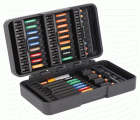 Juego de puntas de torsión de impacto de 1/4" para tornillos Phillips/Pozidriv/TORX®/Cabeza hexagonal - 40 piezas | 66IM/40C-1