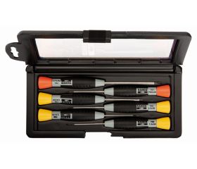 Juego de destornilladores de precisión ranurados/Phillips, 1,5-3 mm/PH0-PH1: 6 piezas | 706-1