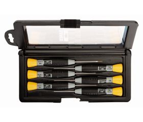 Juego de destornilladores ranurados con agarre de precisión, 1-2,5 mm - 6 unidades | 706-3