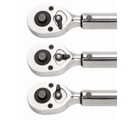 Llave dinamométrica mecánica de disparo ajustable con escala marcada y cabeza fija de carraca. Mango de metal | 7455