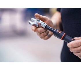 Llave dinamométrica de disparo mecánica ajustable con visor y cabeza intercambiable de conexión rectangular | 74W9/74W14