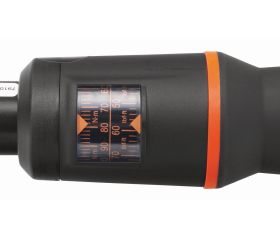 Llave dinamométrica de disparo mecánica ajustable con visor y cabeza intercambiable de conexión rectangular | 74W9/74W14