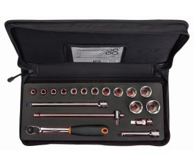 Juego de vasos con cuadrado de 1/2