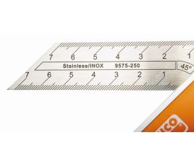 Escuadras biseladas fijas con hoja de acero inoxidable | 9575