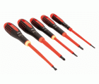 Juego de destornilladores Phillips y ranurados aislados VDE ERGO? con mango de tres componentes - cinco unidades | BE-9881S