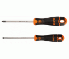 Juego de 2 destornilladores BahcoFit con mango de goma | B219.002
