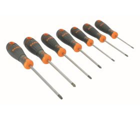 Juego de destornilladores Pozidriv/TORX® BahcoFit con agarre de goma - 7 unidades | B219.007