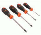 Juego de destornilladores Phillips BahcoFit con mango de goma - 4 piezas | B219.014