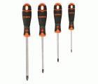 Juego de destornilladores Phillips BahcoFit con mango de goma - 4 piezas | B219.014