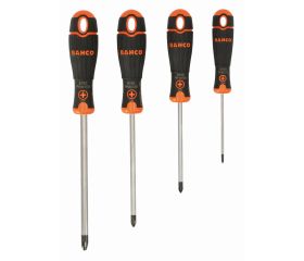 Juego de destornilladores Phillips BahcoFit con mango de goma - 4 piezas | B219.014