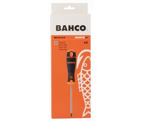 Juego de destornilladores Phillips BahcoFit con mango de goma - 4 piezas | B219.014