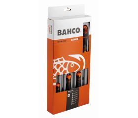 Juego de destornilladores ranurados/Pozidriv BahcoFit con mango de goma: 6 piezas | B219.016
