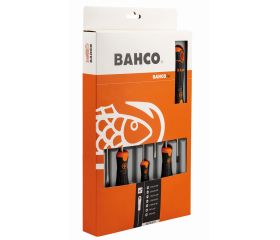 Juego de 7 destornilladores para ranurados y Phillips BahcoFit con agarre de goma | B219.017