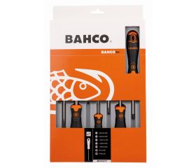 Juego de 7 destornilladores para ranurados y Phillips BahcoFit con agarre de goma | B219.017