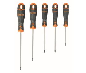 Juego de destornilladores TORX® BahcoFit con mango de goma: 5 piezas | B219.025