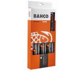 Juego de destornilladores ranurados/Phillips/Pozidriv BahcoFit con mango de goma: 6 piezas | B219.026