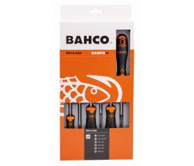 Juego de destornilladores ranurados/Phillips/Pozidriv BahcoFit con mango de goma: 6 piezas | B219.026