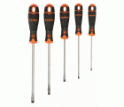 Juego de destornilladores BahcoFit con mango de goma - 5 piezas | B219.045
