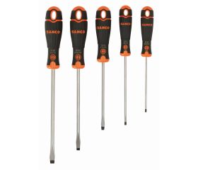Juego de destornilladores BahcoFit con mango de goma - 5 piezas | B219.045