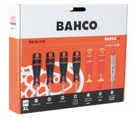 Juego de destornilladores ranurados/Phillips/Pozidriv/TORX® BahcoFit con mango de goma (10 piezas) | B219.110