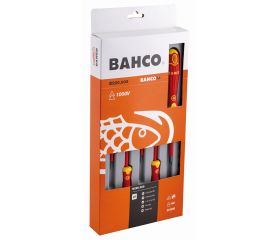 Juego de destornilladores Phillips y ranurados aislados VDE BahcoFit con mango multicomponente - cinco unidades | B220.005