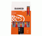 Juego de destornilladores Phillips y ranurados aislados VDE BahcoFit con mango multicomponente - siete unidades | B220.007