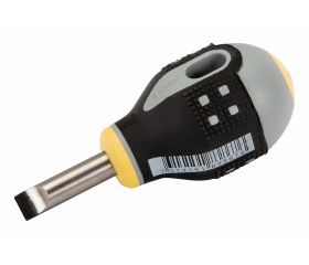 Destornilladores de punta recta ERGO™ con agarre de goma Stubby, 0,6-1,2 mm | BE-8330 - BE-8360