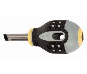 Destornilladores de punta recta ERGO™ con agarre de goma Stubby, 0,6-1,2 mm | BE-8330 - BE-8360