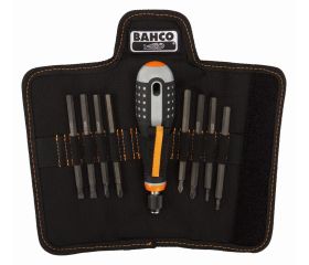 Destornilladores ERGO™ con agarre de goma y juego de varillas intercambiables - 9 unidades | BE-8572