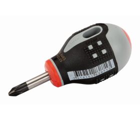 Destornilladores Phillips ERGO™ con mango de goma Stubby, PH1-PH2 | BE-8601/BE-8602