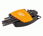 Juego de llaves hexagonales tipo allen fosfatadas para TORX® inviolables (8 piezas) | BE-8675