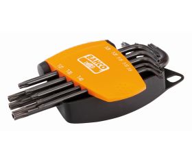 Juego de llaves hexagonales tipo allen fosfatadas para TORX® inviolables (8 piezas) | BE-8675