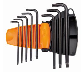 Juego de llaves hexagonales tipo allen fosfatadas para TORX® inviolables (8 piezas) | BE-8675