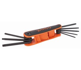 Juego de llaves hexagonales Torx en navaja con acabado fosfatado y mango suave (8 piezas) | BE-8975B