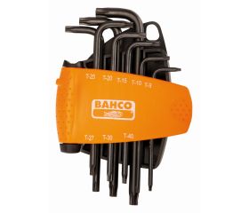 Juego de llaves hexagonales tipo allen TORX® fosfatadas (8 piezas) | BE-9575