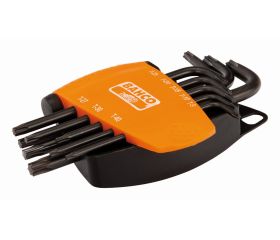 Juego de llaves hexagonales tipo allen TORX® largas y fosfatadas (8 piezas) | BE-9585