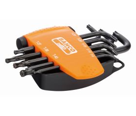 Juego de llaves hexagonales tipo allen TORX® con bola y fosfatadas (8 piezas) | BE-9675