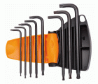 Juego de llaves hexagonales tipo allen TORX® con bola y fosfatadas (8 piezas) | BE-9675