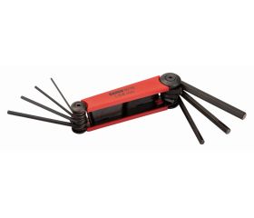 Juego de llaves hexagonales tipo allen en navaja métricas y fosfatadas, 1,5-6 mm (7 piezas) | BE-9776