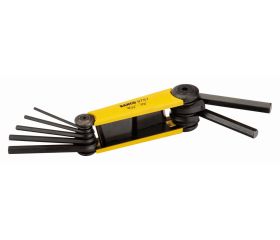 Juego de llaves hexagonales tipo allen en navaja e imperiales con acabado fosfatado (7 Piezas) | BE-9787