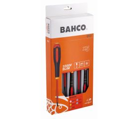 Juego de destornilladores Pozidriv, ranurados y TORX® aislados y delgados VDE ERGO™ con mango de tres componentes (5 piezas) | BE-9872SL