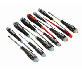 Juego de destornilladores ranurados/Phillips/Pozidriv/TORX® ERGO™ con mango de goma (13 piezas)  | BE-9879