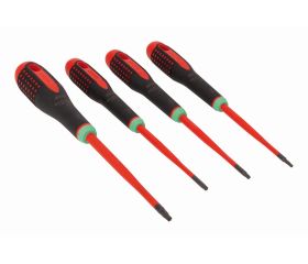 Juego de destornilladores TORX® varilla fina y aislados VDE ERGO™ con mango de tres componentes (4 piezas) | BE-9880SL