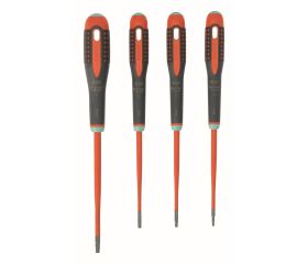 Juego de destornilladores TORX® varilla fina y aislados VDE ERGO™ con mango de tres componentes (4 piezas) | BE-9880SL