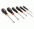 Juego de destornilladores ranurados/Phillips ERGO™ con mango de goma: 6&nbsp;piezas | BE-9881