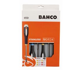 Juego de destornilladores ranurados/Phillips ERGO™ de acero inoxidable: 6 piezas | BE-9881i