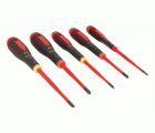 Juego de destornilladores Phillips y ranurados aislados VDE Slim ERGO? con mango de tres componentes - cinco unidades | BE-9881SL