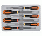 Juego de destornilladores hexagonales ranurados/Phillips/hexagonales de varilla pasante ERGO? con mango de impacto | BE-9881TB