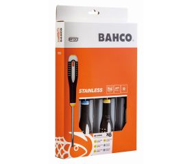 Juego de destornilladores ranurados/Pozidriv de acero inoxidable ERGO™: 6 piezas | BE-9882i