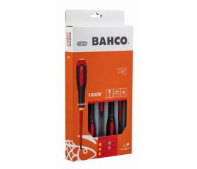 Juego de destornilladores Pozidriv y ranurados aislados VDE ERGO™ con mango de tres componentes - cinco unidades | BE-9882S